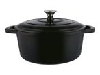 Silvercrest 5.5L Cast Iron Casserole Dish - Black