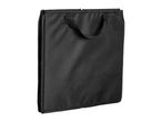 Folded black trunk organizer with carrying handle