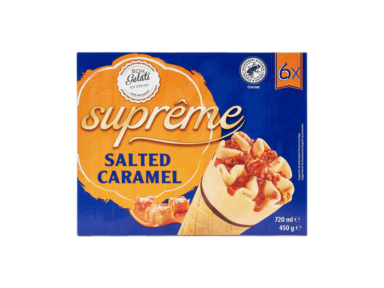 Cono al caramello salato