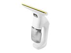 White and grey window vacuum cleaner with a yellow squeegee blade.