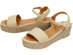 Sandale cu platformă ESMARA pentru femei, bej cu talpă espadrilă