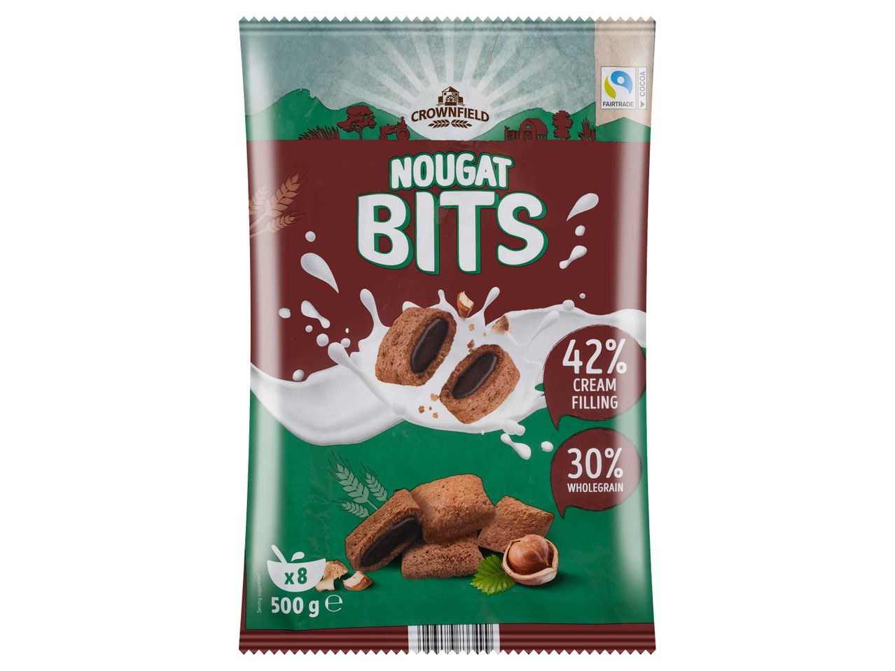 Nougat Bits csokoládé falatkák csomagolása.