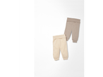 Two pairs of neutral baby joggers.