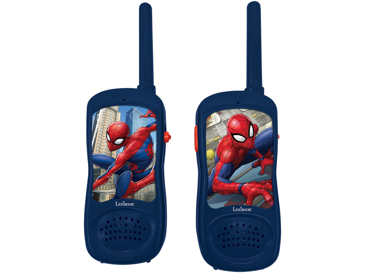Walkie-talkie-uri LEXIBOOK Spiderman cu design de supererou.
