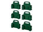 Six dark-green Parkside plastic wall mounts are shown against a white background.