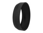 Black silicone ring, possibly a wedding band or a fitness tracker accessory.