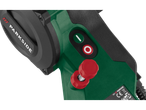 Detaliu al unui instrument electric Parkside, arătând panoul de control și butonul de reglare.