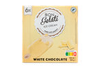 6 Bon Gelati ijsjes met witte chocolade.