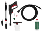 Parkside pressure washer with hose and accessories.