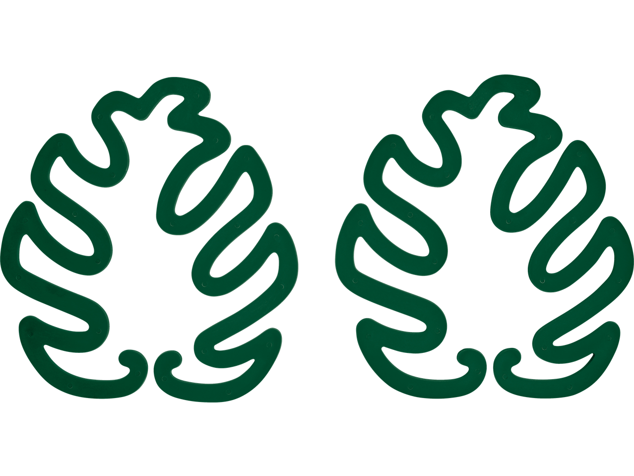 Gabaries de jardinage Parkside en forme de feuille vert foncé