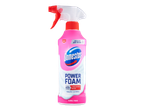Domestos Power Foam: Rožinis valymo purškalo buteliukas.