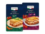 Dve škatli zamrznjene lazanje Barilla: klasična in zelenjavna.