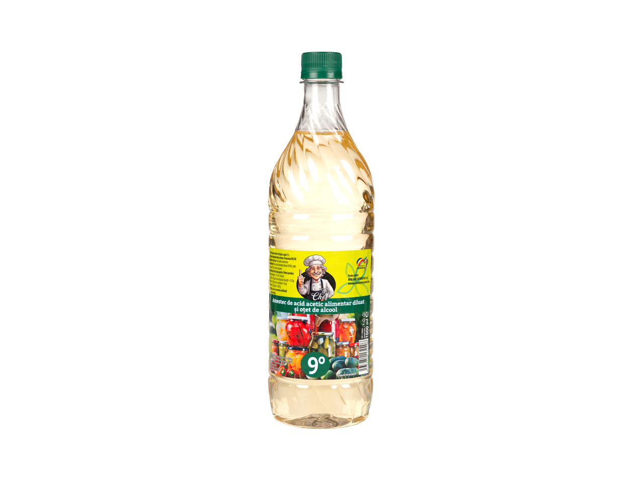 O sticlă de oțet Chef de 9°.