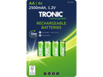 4 TRONIC AA punjive baterije, 2500 mAh, 1,2 V.