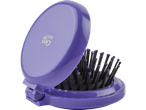 Um pente de cabelo Cien Beauty roxo dobrável.