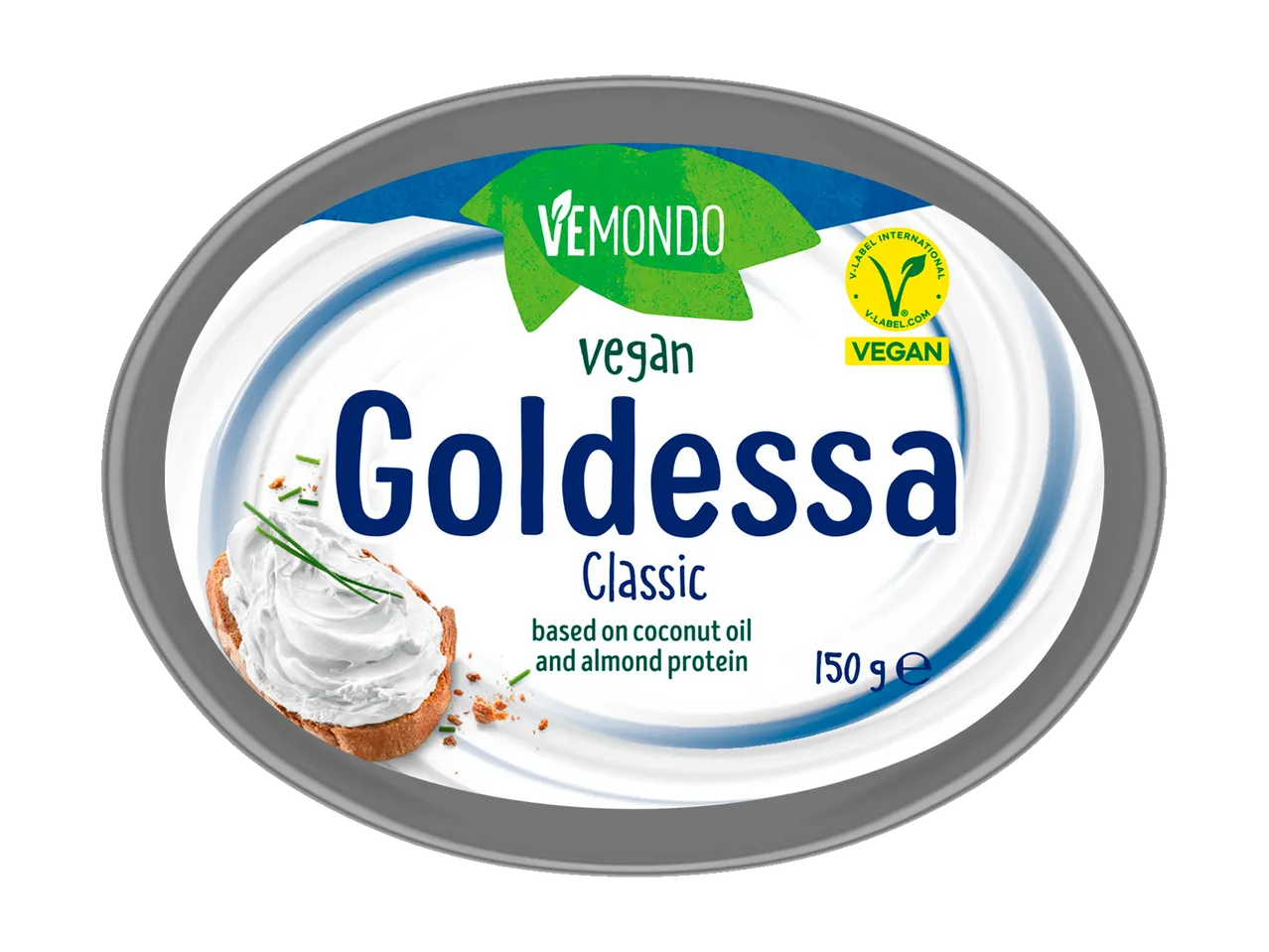 Vemondo Goldessa Vegán Classic krém kókuszolaj és mandulaprotein alapú, 150g.