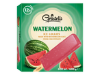 Gelatelli picolés de melancia: 12 picolés feitos com suco de melancia.