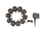 Solar lanterns with a flame effect.