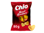 Een zak hartvormige zoutjes met klassieke smaak, 80 g.