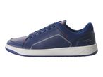 Dark blue sneakers.