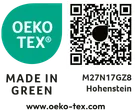 Πιστοποίηση Oeko-Tex Standard 100, Made in Green, M27N17GZ8 Hohenstein.