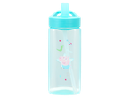 Peppa Pig water bottle with a blue lid and straw