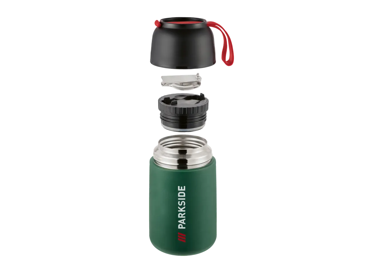 Portapranzo termico PARKSIDE® con componenti e accessori separati.