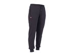 A pair of black Ellesse sweatpants with a small red logo on the left leg.