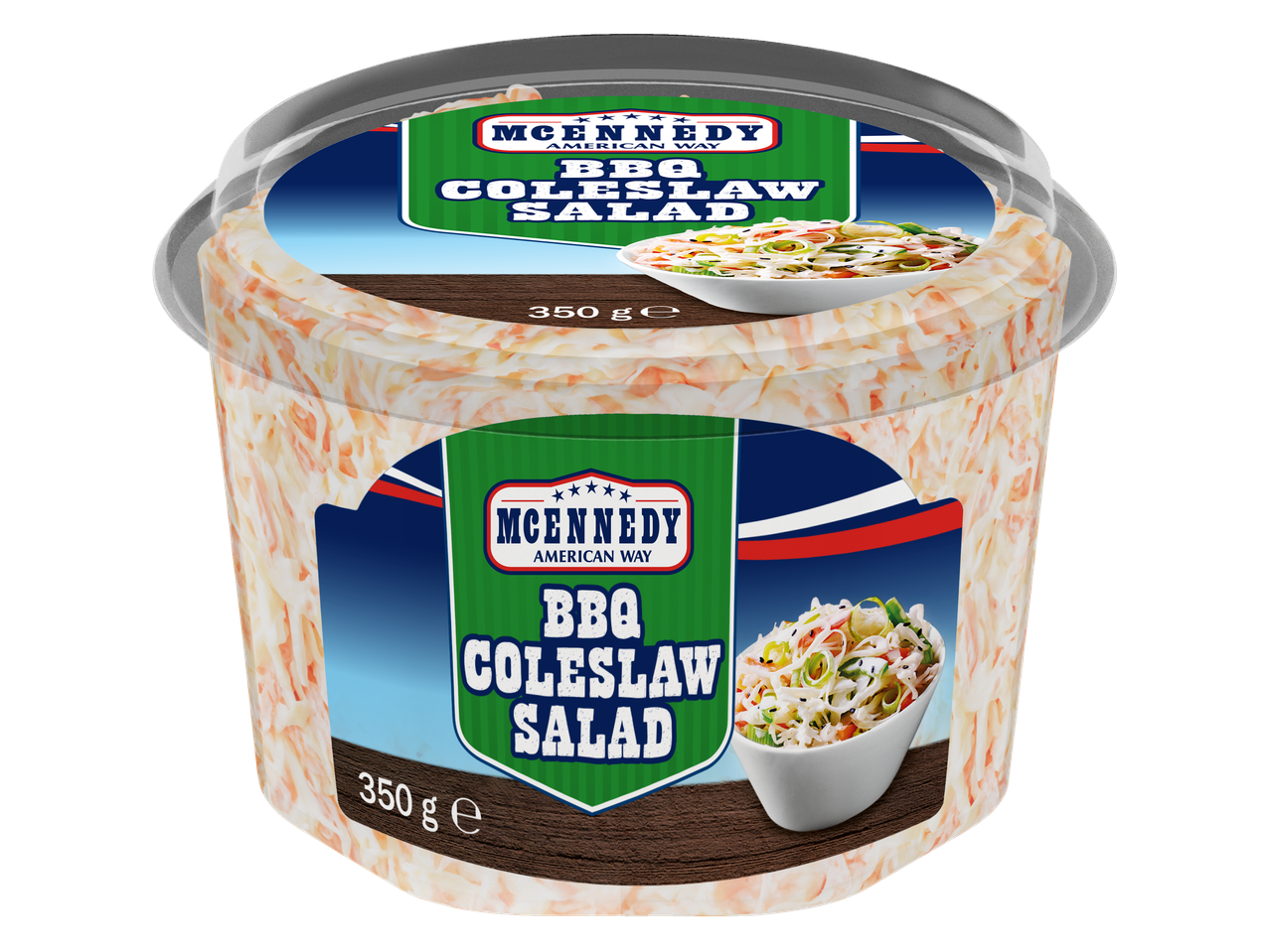 McKennedy BBQ Coleslaw saláta 350g-os tálban.