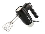 Black retro hand mixer with beaters and the year 1973 on the side