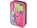 Pink Barbie pencil case with zipper, modern design.