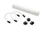 Vacuum sealer accessories including a roll of film, hoses, and stoppers