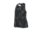Dunkelgraues Sporttop mit Batikmuster und Racerback-Design