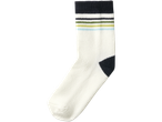 LUPILU® Termosokid: valged sokid tumesinise ülaosa ja värviliste triipudega