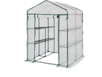 Parkside® Greenhouse with transparent cover and multiple wire shelves