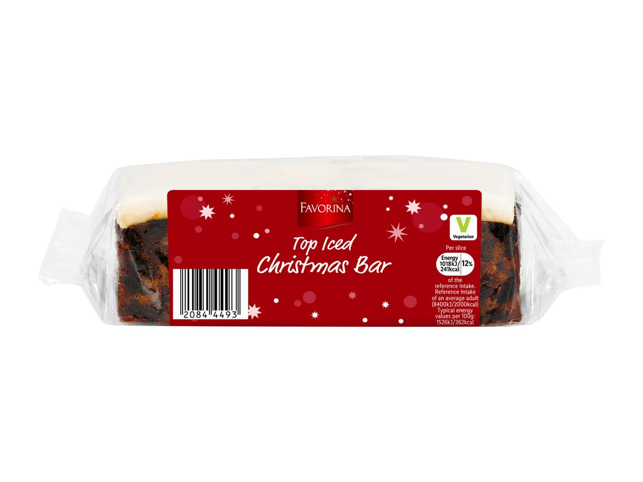 Go to full screen view: Favorina Top Iced Christmas Cake Bar - Image 1
