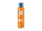 Orange sport invisible sun spray with SPF 50+ for very high protection.