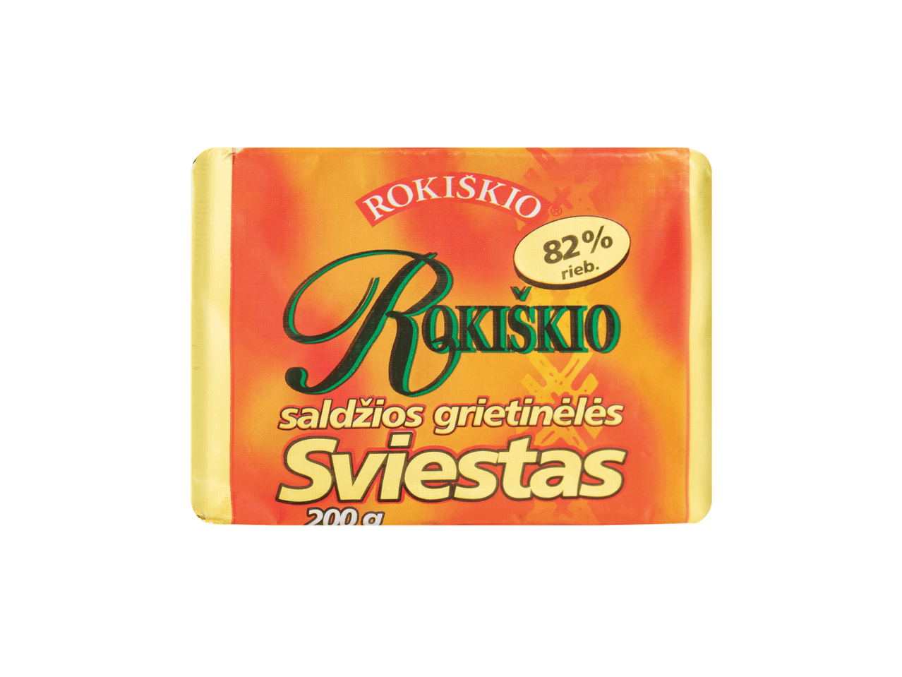 Rokiskio sviestas, 82% riebalų.