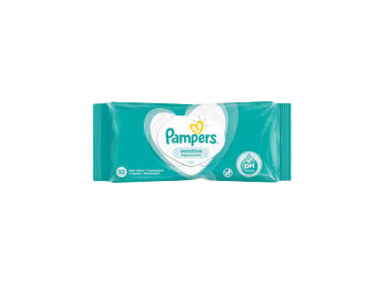 Pampers Sensitive kūdikių servetėlės su pH balansu, 52 vnt.