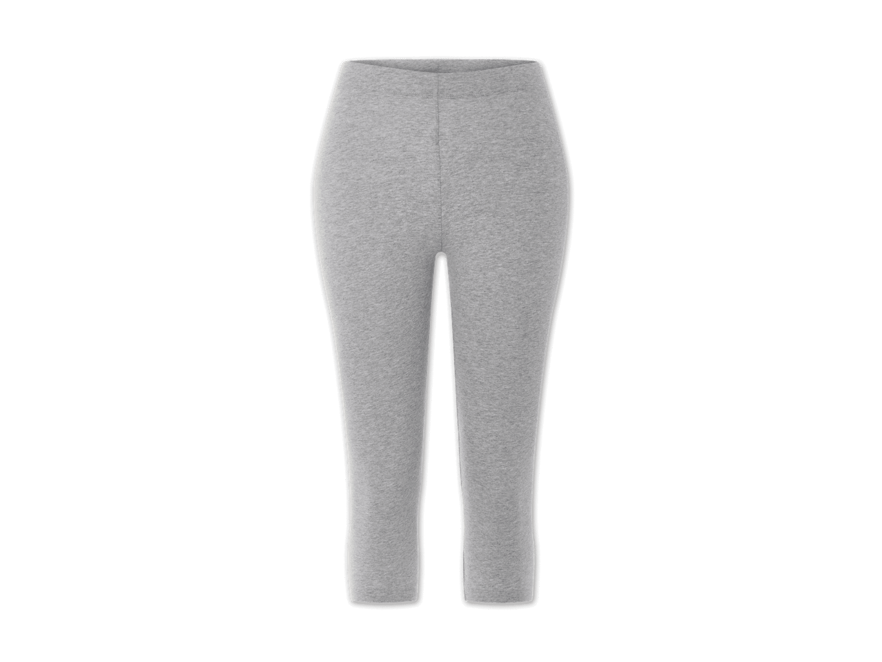 Graue 3/4 Leggings für Damen.