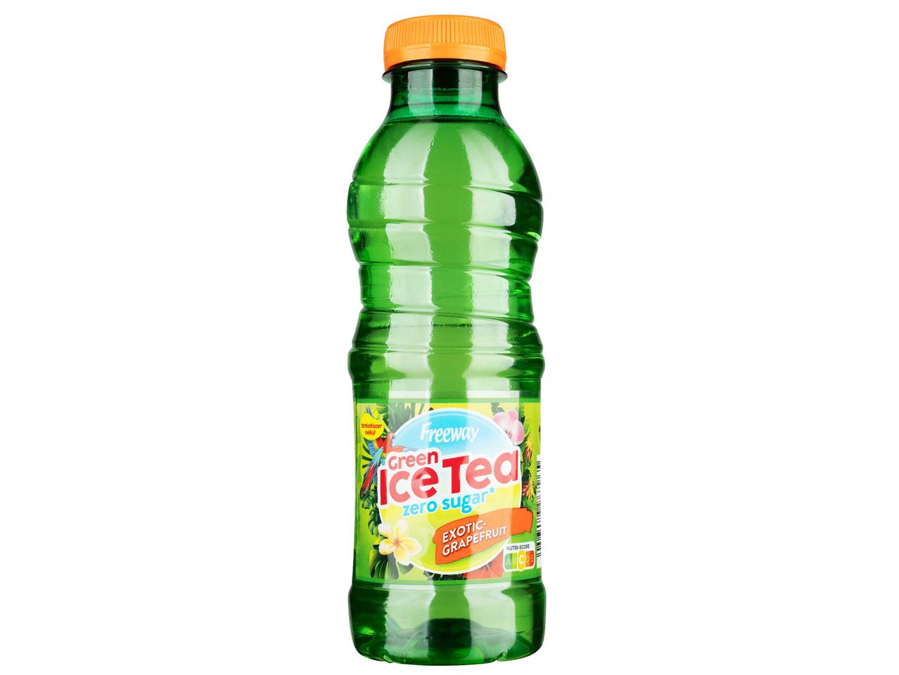 Egy üveg Fruttis narancsízű üdítőital.