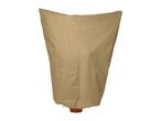 Beige winter protection cover for potted plants