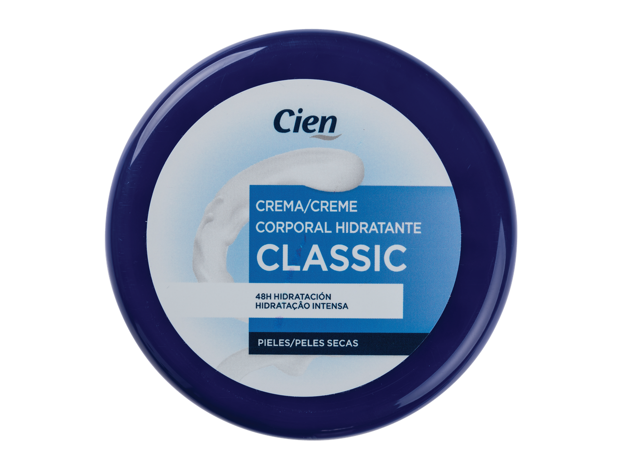Creme hidratante Cien Classic para peles secas.