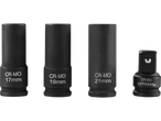 PARKSIDE PERFORMANCE CR-MO smūginių galvučių rinkinys 17mm, 19mm, 21mm ir adapteris.