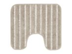 Beige toilet mat with vertical stripes