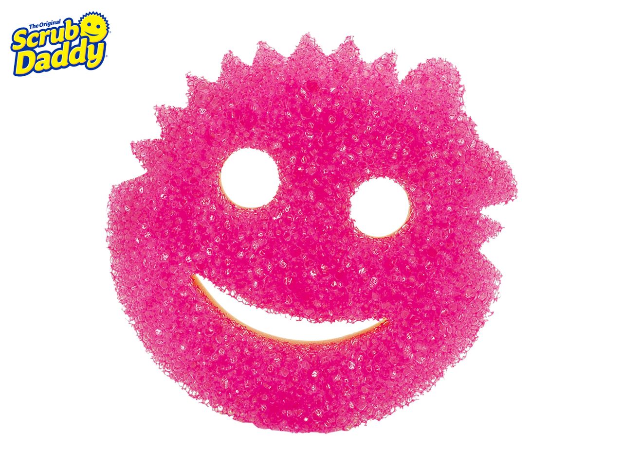 Pink smiley-face scrubby