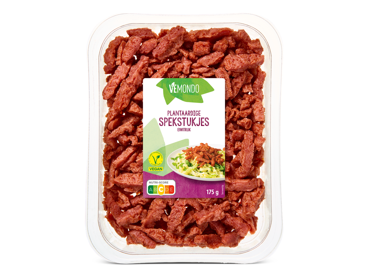 Vemondo vegan spekblokjes, 175g.