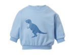 Lichtblauwe lupilu sweatpullover met dinosaurusprint.