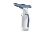 White and blue window vacuum cleaner with a squeegee head