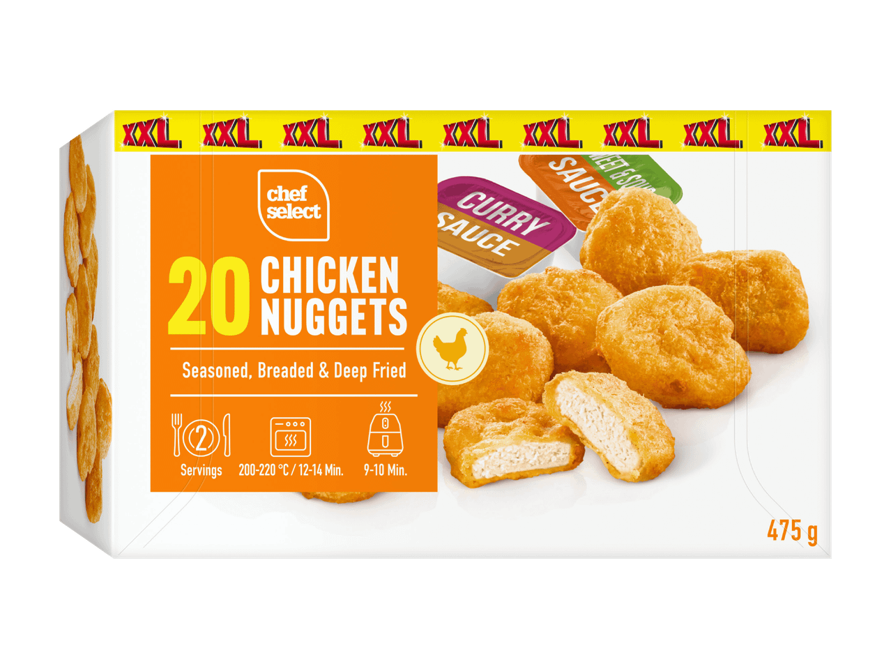 Kananugetit dipillä XXL